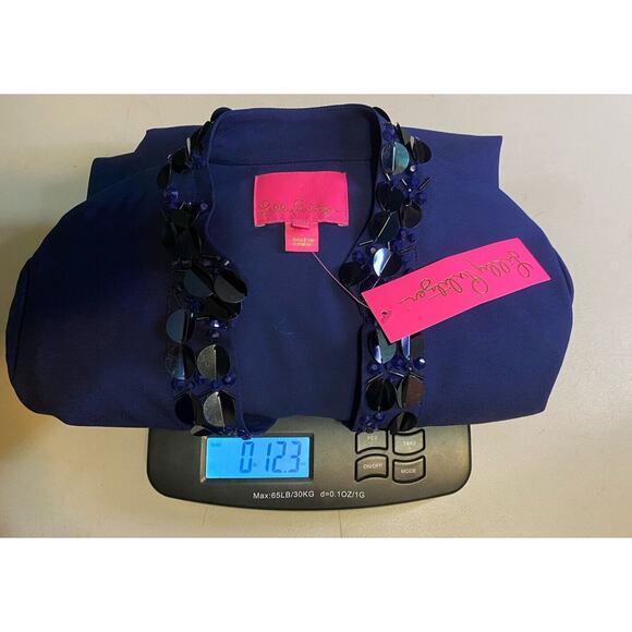 Lilly Pulitzer Dress Womens Size 00 NEW Navy Blue Stretch Mini Coastal Vacation - Picture 11 of 12